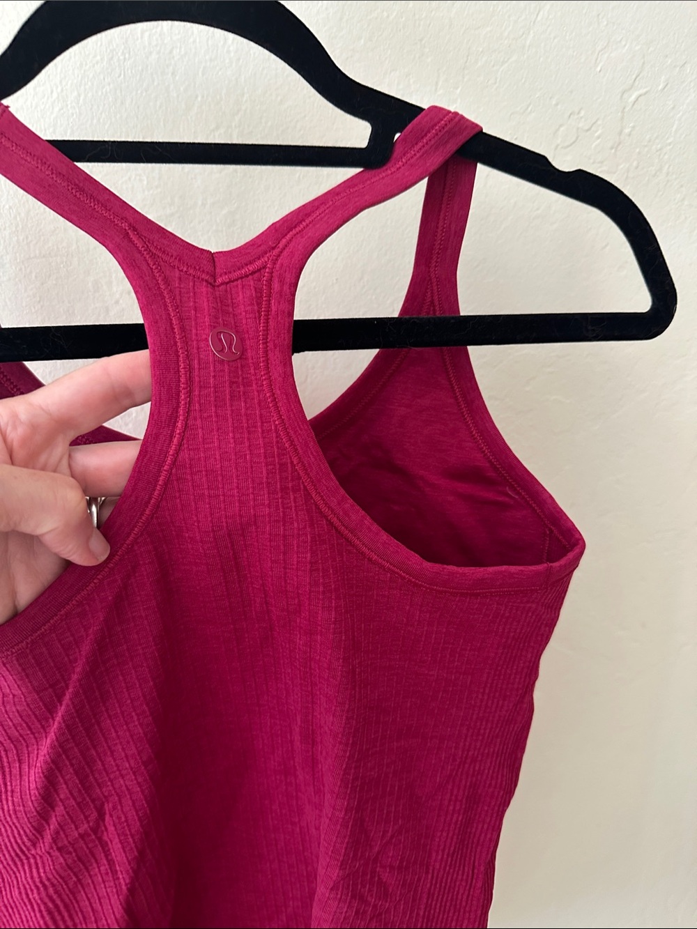 lululemon athletica Ribbed Racerback Tank - Berry Red - Picture 2 of 3